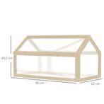 TRUUSK Houten Kweekbak - Mini Broeikas 90 x 52 x 49,5 cm - M, Tuin en Terras, Verzenden
