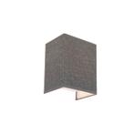 Moderne wandlamp jute grijs met stoffen kap - Vete, Nieuw, Overige materialen, Modern