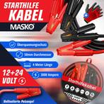 MASKO® Startkabels Auto - 4M - Starthulp - Jumpstarter - Zwa, Verzenden, Nieuw