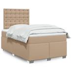 vidaXL Boxspringbed met matras kunstleer cappuccinokleurig, Overige materialen, Bruin, Verzenden, Nieuw