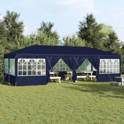vidaXL Partytent met 12 Zijwanden Blauw 8x4 m PE, Tuin en Terras, Partytenten, Partytent, Nieuw, Verzenden