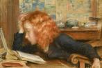 Paul Rouffio (1847-1911) - La lecture, Antiek en Kunst