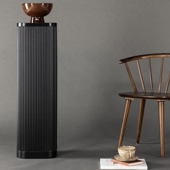 *WOONWINKEL* Geribbelde Zwarte Zuil, Huis en Inrichting, Woonaccessoires | Zuilen en Pilaren, Nieuw, Verzenden