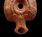 Oud-Egyptisch Egyptische olielamp kikker van keramiek -