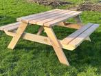 Zomeractie! Robuuste Douglas picknicktafel met korting, Nieuw, Rechthoekig, Hout