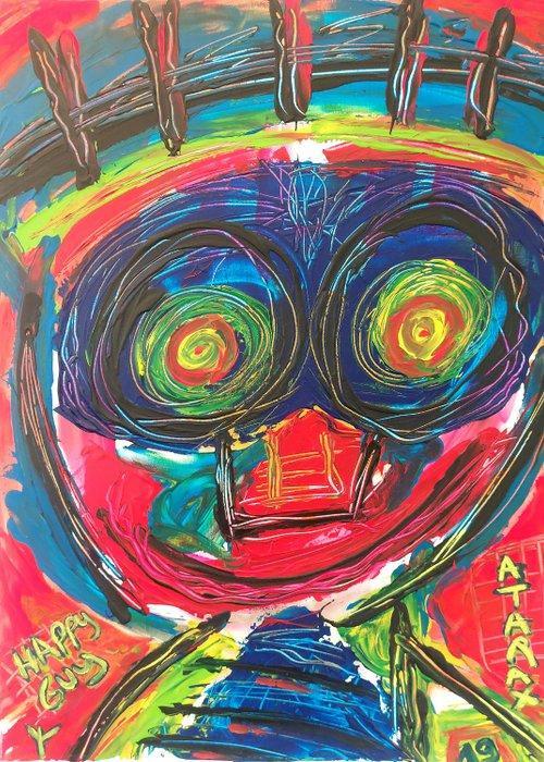 Jules Atarax (1985) - Happy boy, Antiek en Kunst, Kunst | Schilderijen | Modern