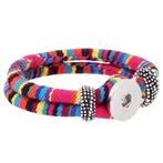 Fako Bijoux® - Armband Voor Click Buttons - Inka - Regenboog, Verzenden, Nieuw