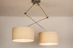 Rietveld Hanglampen - Staalgrijs, Beige, Zand - Staal, Stof,, Verzenden, Nieuw