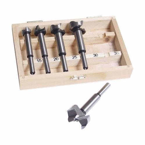 Tooltech Houtfrezenset - 5-delig - 15-35 mm - Inclusief H..., Doe-het-zelf en Verbouw, Gereedschap | Zaagmachines, Nieuw, Ophalen of Verzenden