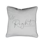 kussen katoen mr right 45x45cm*, Huis en Inrichting, Verzenden, Nieuw