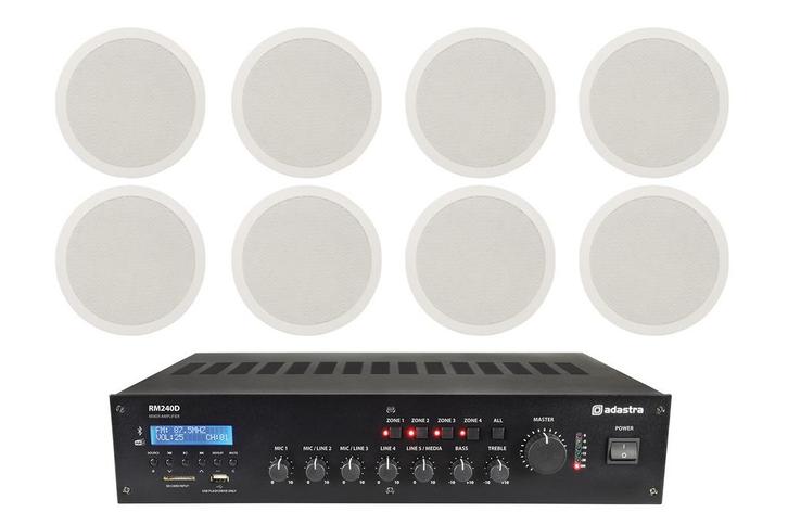 Adastra Shop 8 Inbouwspeakers + 100 Volt Versterker, Audio, Tv en Foto, Luidsprekers, Overige typen, Nieuw, Overige merken, Verzenden