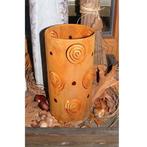 Roest deco lantaarn spiraal | 22cm x 10cm | Patina metalen d, Verzenden, Nieuw