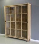 Boekenkast teakhout | schuifdeuren | 160cm | Indoteak
