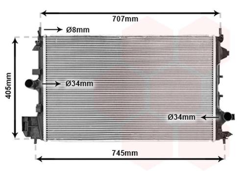 RADIATOR VOOR FIAT CROMA 194 2005-2007 1300264, Auto-onderdelen, Airco en Verwarming, Nieuw, Ophalen of Verzenden