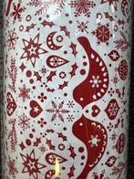 Inpakpapier Kerstsymbolen Rood Wit - Breedte 30 cm - m lang, Nieuw, Overige typen, Ophalen of Verzenden