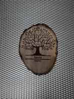 Stamboom op houten schijf laser gravure, Verzenden