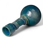 Blauwe geglazuurde gouden vaas met nekkoord - Aardewerk -, Antiek en Kunst