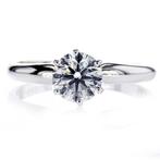 Zonder Minimumprijs - 1.01 Ct F-G/VS1 Round Diamond Ring -