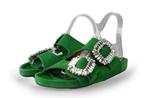 Toral Slippers in maat 38 Groen | 10% extra korting, Kleding | Dames, Schoenen, Slippers, Verzenden, Zo goed als nieuw, Toral