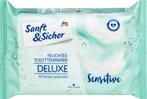 Zacht en veiligVochtig toiletpapier Deluxe Sensitive, 50...., Verzenden, Nieuw