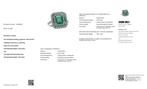 Cocktailring - 18 karaat Witgoud - 3.76ct. tw. Smaragd -