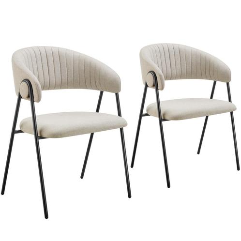 Eetkamerstoel Bedano, gestoffeerd, geweven stof, 150 kg - gr, Huis en Inrichting, Stoelen, Verzenden