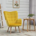 TRUUSK Gestoffeerde Fauteuil met Houten Frame - Fluwelen Loo, Verzenden