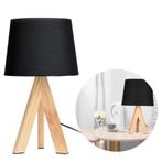 Cheqo® Luxe Tafellamp met Houten Poten - Bedlamp - Lamp - Sf, Nieuw, Verzenden