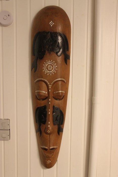 Grote decoratieve masker 102 cm - Lombok - Indonesië (Zonder, Antiek en Kunst, Kunst | Niet-Westerse kunst