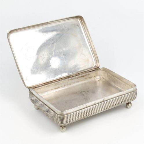 Halbe Wouters Schut (Leeuwarden 1815) Theelepeldoos - Doos -, Antiek en Kunst, Antiek | Goud en Zilver