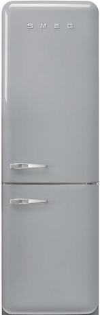 Smeg FAB32RSV6 retro jaren 50 koel/vriescombinatie - zilver, Witgoed en Apparatuur, 150 tot 200 liter, Verzenden, 60 cm of meer