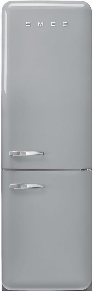 Smeg FAB32RSV6 retro jaren 50 koel/vriescombinatie - zilver, Witgoed en Apparatuur, Koelkasten en IJskasten, 150 tot 200 liter