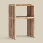 *WOONWINKEL* Nachtkastje Teak Latjes, Verzenden, Nieuw