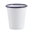 Emaille beker - Wit / Blauw - 31 cl - 6 Stuks - GM515, Verzenden