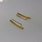 Gold plated strakke ear cuff oorklimmers, Verzenden, Nieuw, Zilver