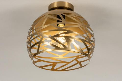 Rietveld Plafondlampen - Goud - Metaal, Huis en Inrichting, Lampen | Plafondlampen, Verzenden