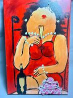 Theo Broeren (XX) - Dame toast met gebak