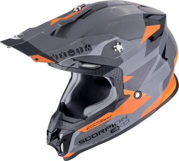 Scorpion VX-16 Evo Air Rod Grijs Oranje Crosshelm beschikbaar voor biedingen