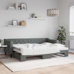 vidaXL Slaapbank met onderschuifbed 80x200 cm stof, Eenpersoons, Verzenden, Nieuw, 80 cm
