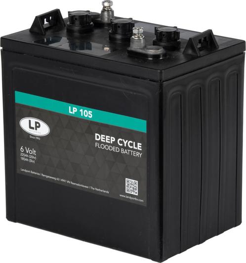 Landport (LP) Deep Cycle accu 6 volt 225 ah type DC LP 105, Zakelijke goederen, Machines en Bouw | Heftrucks en Intern transport