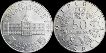 Austria 50 schilling 1972- 100 years of the institute of... beschikbaar voor biedingen