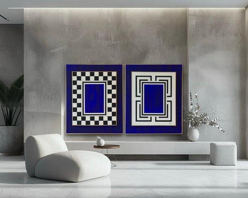 Stéphanie Godann - Graphic Blue XL, Antiek en Kunst, Kunst | Schilderijen | Modern