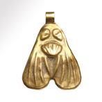 Oude Egypte, Nieuwe rijk Goud Vliegenhanger Amulet, Antiek en Kunst