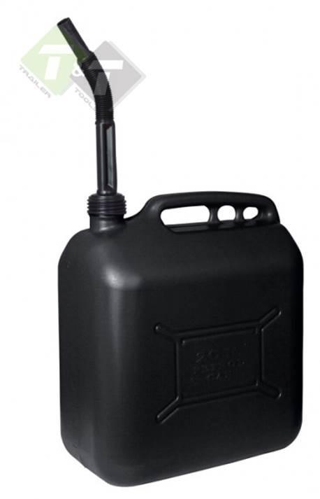 Jerrycan Zwart 20 Liter Inhoud - kunststof Vloeistofkan - br, Auto diversen, Overige Auto diversen, Ophalen of Verzenden