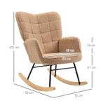 TRUUSK Retro Massief Houten Schommelstoel 71 Cm X 92 Cm X 10, Huis en Inrichting, Fauteuils, Verzenden, Nieuw