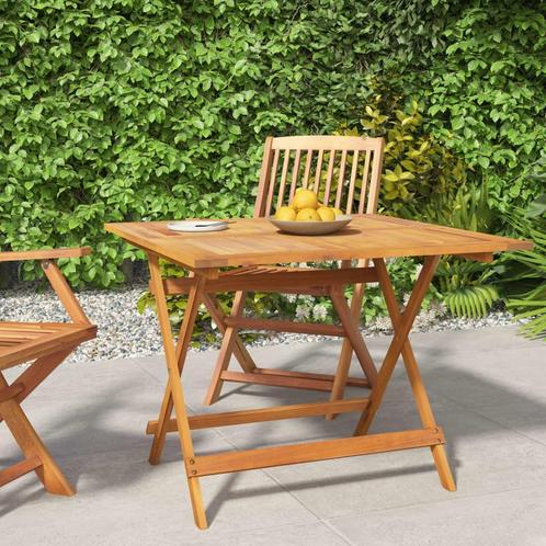 vidaXL Tuintafel inklapbaar 90x90x75 cm massief acaciahout, Tuin en Terras, Tuintafels, Nieuw, Hout, Verzenden