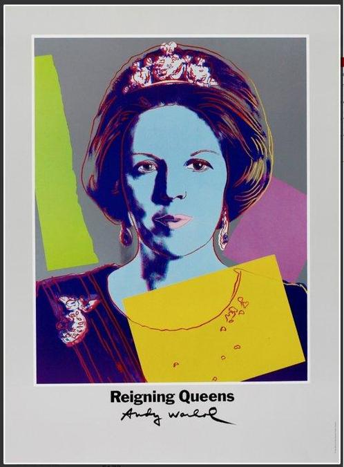 Andy Warhol - Queen  Beatrix of the Netherlands - Jaren 1980, Antiek en Kunst, Kunst | Tekeningen en Foto's