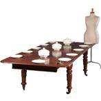 Lange tafel Victoriaans pull out table ca 1865 met authenti, Antiek en Kunst, Antiek | Meubels | Tafels, Ophalen of Verzenden