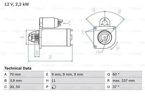 Startmotor / Starter FIAT DOBLO (2.0 D Multijet), Auto-onderdelen, Motor en Toebehoren, Nieuw, Ophalen of Verzenden