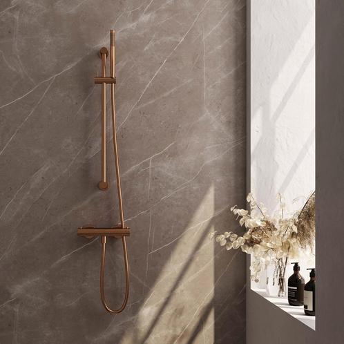 Douchekraanset Brauer Copper Edition Opbouw Met Glijstang En, Doe-het-zelf en Verbouw, Sanitair, Kraan, Nieuw, Ophalen of Verzenden